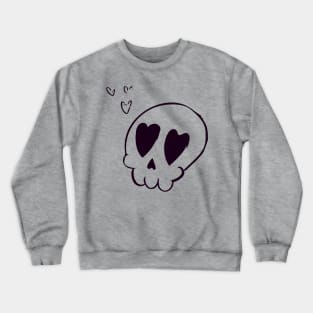 Heart Eye Skull Crewneck Sweatshirt